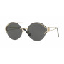Versace Women's VE21841252876 Pilot Sunglasses Pale Gold Grey Gradient 61mm