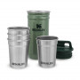 STANLEY Vodka glass set Adventure, 4 glasses 59mL with storage frame green
