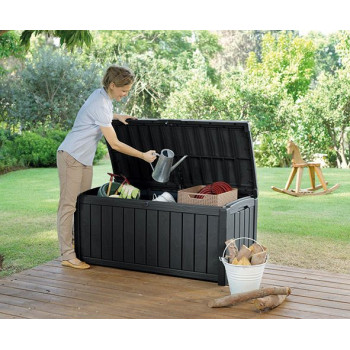 KETER Garden storage box / bench Glenwood Storage Box 390 L - grey
