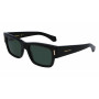 Ferragamo Men's SF2011S-001 Rectangular Sunglasses, Black Frame, Grey Lenses, 53mm