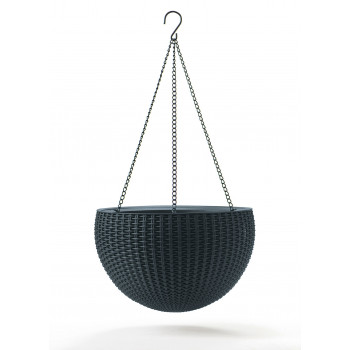 KETER Flowerpot Hanging Sphere Planter grey