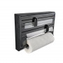 LEIFHEIT Parat Wall-Mounted Holder for Paper Towel, Cling Film and Aluminium Foil, Black