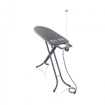 LEIFHEIT Air Board M Black Plus Ironing Board 120 x 38 cm with Thermo-Reflect Technology
