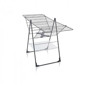 LEIFHEIT Classic 250 Flex Black Folding Clothes Drying Rack, 25 m