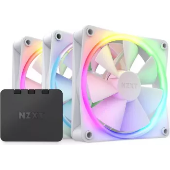 NZXT F120 RGB 120mm ARGB Reverse Blade Triple Pack - White