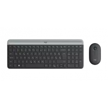 LOGITECH Slim Wireless Keyboard And Mouse Combo Mk470 - Graphite Qwerty Cze