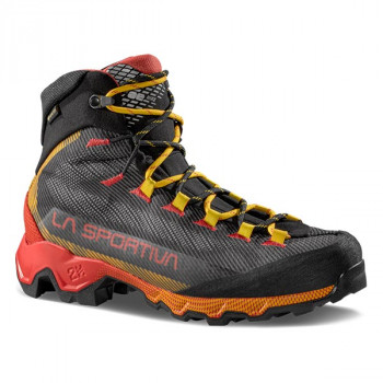 La Sportiva Aequilibrium Hike GTX Hiking Boots, Carbon/Yellow, EU 44.5