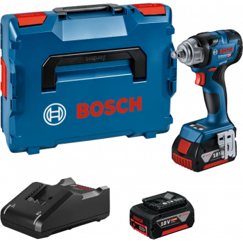 Bosch GDS 18V-330 HC Impact Wrench Kit 06019L5003, 2 × 5.0 Ah, GAL 18V-40, L-BOXX