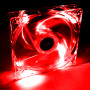 Akyga AW-12A-BR 120 mm PC Case Fan, 4 Red LEDs, Molex / 3-Pin