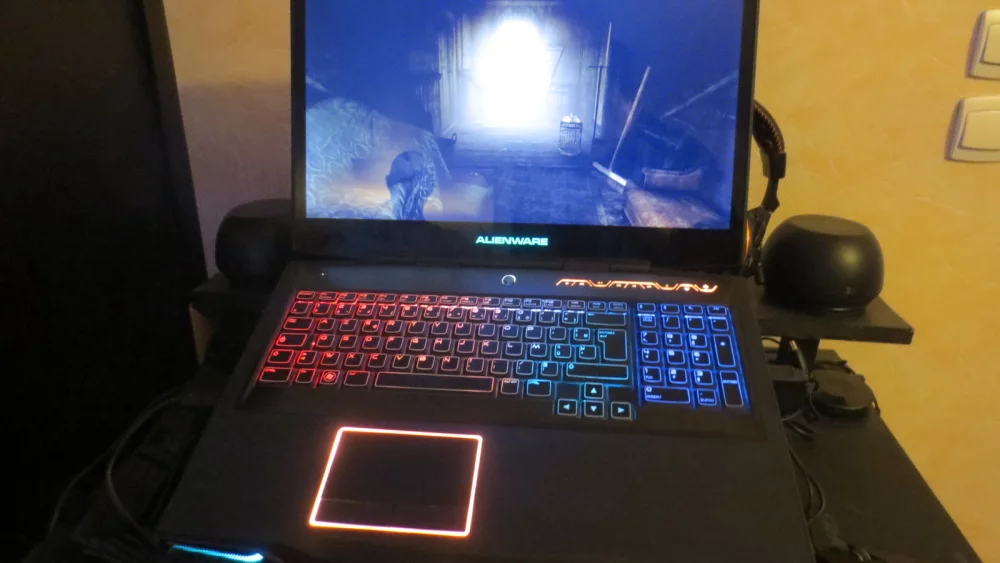 Gaming laptop with backlit keyboard