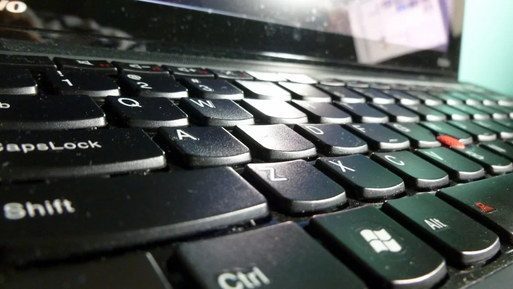Laptop on a desk